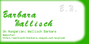 barbara wallisch business card